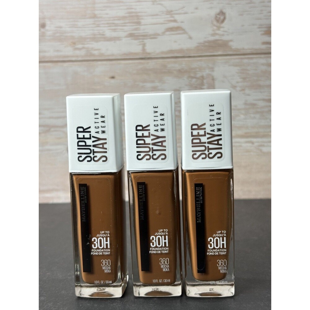 3 Pack Maybelline Super Stay Foundation 30Hr Full Coverage # 360 Mocha